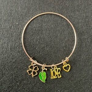 handmade bangle charm bracelet